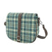 Harris Tweed Beauly Shoulder Bag - Classic Tartan Everyday Bag - Heritage Of Scotland - Duck Egg and Cream Check (COL121)