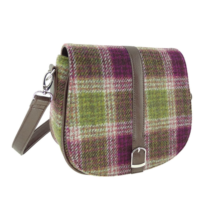 Harris Tweed Beauly Shoulder Bag - Classic Tartan Everyday Bag - Heritage Of Scotland - Heather Check (COL125)