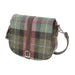 Harris Tweed Beauly Shoulder Bag - Classic Tartan Everyday Bag - Heritage Of Scotland - Muted Green & Rose Pink Tartan (COL137)