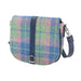 Harris Tweed Beauly Shoulder Bag - Classic Tartan Everyday Bag - Heritage Of Scotland - Soft Blue and Pink Tartan (COL135)