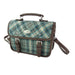 Harris Tweed Bervie Mini Satchel - Compact Tartan Satchel Bag - Heritage Of Scotland - Duck Egg / Cream Tartan (COL121)