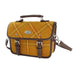 Harris Tweed Bervie Mini Satchel - Compact Tartan Satchel Bag - Heritage Of Scotland - Mustard with Overcheck (COL130)