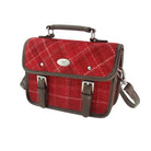 Harris Tweed Bervie Mini Satchel - Compact Tartan Satchel Bag - Heritage Of Scotland - Red Check (COL102)