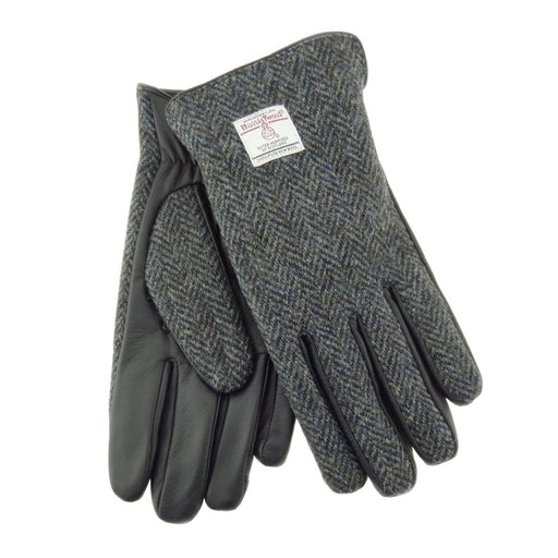 Harris Tweed & Black Leather Men’s Gloves – Luxury Boxed Gift by Glen Appin - Heritage Of Scotland - COL001 / LGE