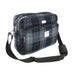 Harris Tweed Bowmont Messenger Bag - Large Laptop Bag - Made in the UK - Heritage Of Scotland - Grey / Black Tartan (COL095)