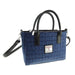 Harris Tweed Brora Small Tote - Compact Wool Tote Bag - Heritage Of Scotland - Blue Basket Weave (COL097)