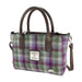 Harris Tweed Brora Small Tote - Compact Wool Tote Bag - Heritage Of Scotland - Green Small Check (COL133)