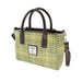 Harris Tweed Brora Small Tote - Compact Wool Tote Bag - Heritage Of Scotland - Yellow, Green & Brown Dogtooth (COL149)
