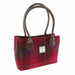 Harris Tweed Cassley Classic Handbag - Elegant Tartan Shoulder Bag - Heritage Of Scotland - Deep Pink Tartan (COL052)
