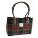 Harris Tweed Cassley Classic Handbag - Elegant Tartan Shoulder Bag - Heritage Of Scotland - Rust Check (COL059)