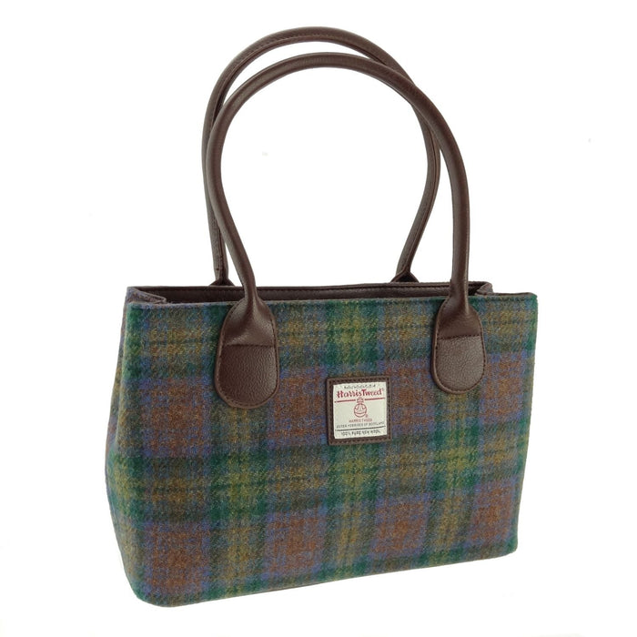 Harris Tweed Cassley Classic Handbag - Elegant Tartan Shoulder Bag - Heritage Of Scotland - Skye Tartan (COL094)