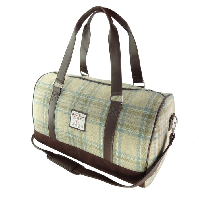Harris Tweed Clyde Weekend Bag – Spacious Wool Travel Holdall - Heritage Of Scotland - Beige Stewart (COL132)