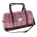 Harris Tweed Clyde Weekend Bag – Spacious Wool Travel Holdall - Heritage Of Scotland - Pink Check (COL103)