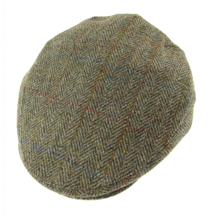 Harris Tweed County Cap Green Check - Heritage Of Scotland - GREEN CHECK