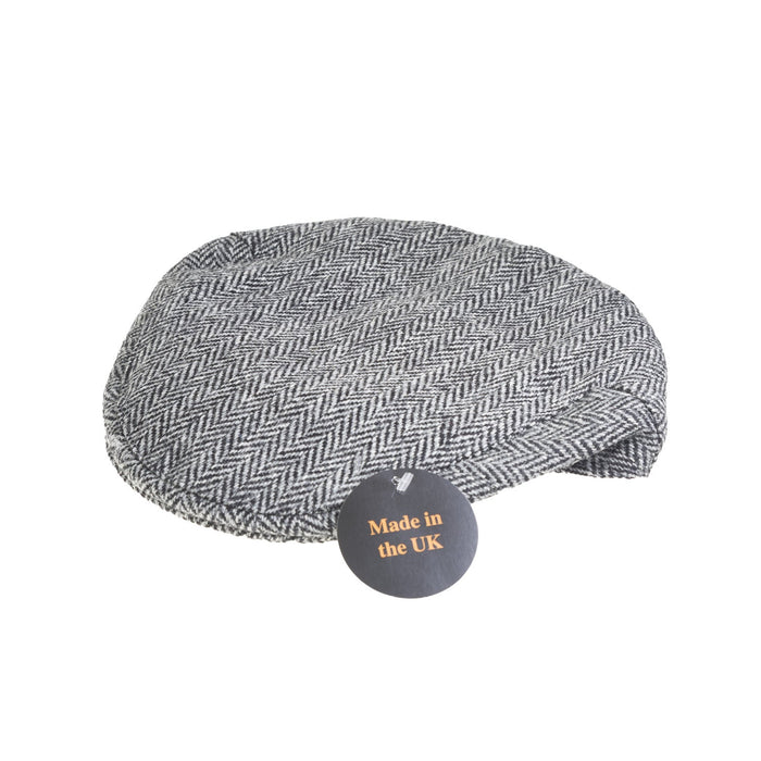 Harris Tweed County Cap Grey Herringbone - Heritage Of Scotland - GREY HERRINGBONE