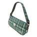 Harris Tweed Duchray Baguette Bag - Classic Tartan Shoulder Bag - Heritage Of Scotland - Duck Egg and Cream Check (COL121)