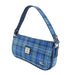 Harris Tweed Duchray Baguette Bag - Classic Tartan Shoulder Bag - Heritage Of Scotland - Light Blue Check (COL129)