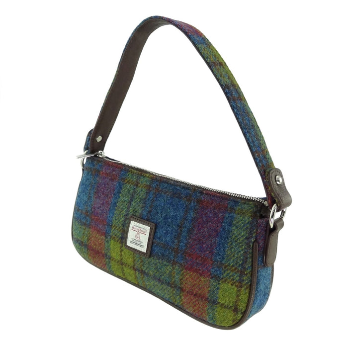 Harris Tweed Duchray Baguette Bag - Classic Tartan Shoulder Bag - Heritage Of Scotland - Multi Colour Tartan (COL046)
