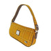 Harris Tweed Duchray Baguette Bag - Classic Tartan Shoulder Bag - Heritage Of Scotland - Mustard with Overcheck (COL130)