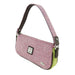 Harris Tweed Duchray Baguette Bag - Classic Tartan Shoulder Bag - Heritage Of Scotland - Plain Pink with Green contrast (COL111)