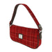 Harris Tweed Duchray Baguette Bag - Classic Tartan Shoulder Bag - Heritage Of Scotland - Red Check (COL102)