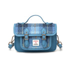 Harris Tweed Edinburgh Satchel Blue Check Tartan / Light Blue - Heritage Of Scotland - Blue Check Tartan / Light Blue