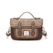 Harris Tweed Edinburgh Satchel Brown And Beige Glen Check / Light Brown - Heritage Of Scotland - Brown And Beige Glen Check / Light Brown