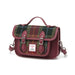 Harris Tweed Edinburgh Satchel Green/Red/Black Tartan / Oxblood - Heritage Of Scotland - Green/Red/Black Tartan / Oxblood