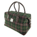 Harris Tweed Esk Overnight Bag - Large Travel Bag Made in UK - Heritage Of Scotland - Dark Green and Plum Check (COL107)
