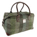 Harris Tweed Esk Overnight Bag - Large Travel Bag Made in UK - Heritage Of Scotland - Green Patchwork (COL016)