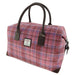 Harris Tweed Esk Overnight Bag - Large Travel Bag Made in UK - Heritage Of Scotland - Pink Check (COL103)