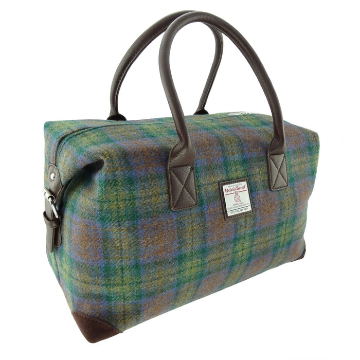 Harris Tweed Esk Overnight Bag - Large Travel Bag Made in UK - Heritage Of Scotland - Skye Tartan (COL094)