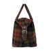 Harris Tweed Esk Overnight Bag Orange/Green Check - Heritage Of Scotland - ORANGE/GREEN CHECK