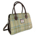 Harris Tweed Findhorn Curved Bottom Handbag - Midi Tote with Adjustable Strap - Heritage Of Scotland - Beige Stewart (COL132)