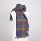 Harris Tweed Fringed Scarf with Fleece Back - Multi Colour Tartan - Heritage Of Scotland -
