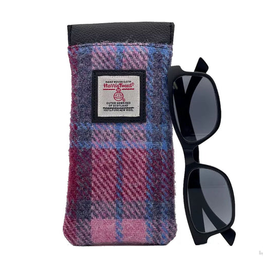 Harris Tweed Glasses Case Pink Check - Heritage Of Scotland - PINK CHECK