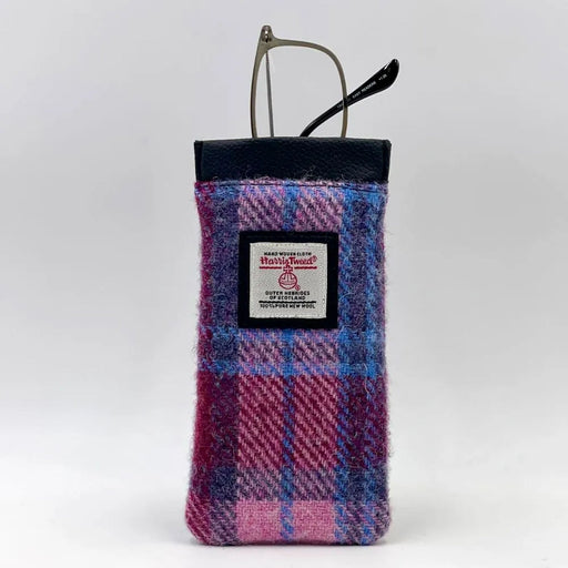 Harris Tweed Glasses Case Pink Check - Heritage Of Scotland - PINK CHECK