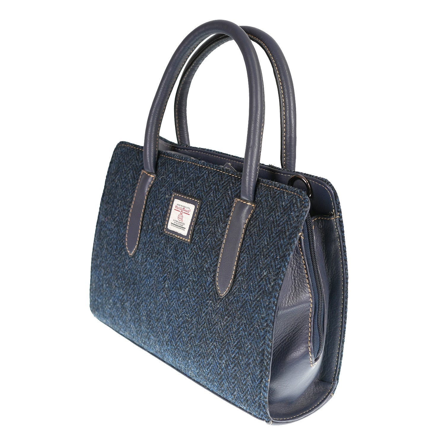 Harris Tweed Handbag – Classic Wool Tote with Leather Trim