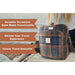 Harris Tweed Holdall Grey / Rust Overcheck - Heritage Of Scotland - Grey / Rust Overcheck