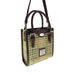 Harris Tweed Keltie Tall Mini Tote Bag - Wool Crossbody Tote - Heritage Of Scotland - Yellow, Green & Brown Dogtooth (COL149)
