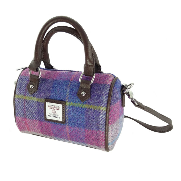 Harris Tweed Kilbride Mini Bowling Bag - Small Shoulder and Handbag - Heritage Of Scotland - MacLeod Tartan (COL015)