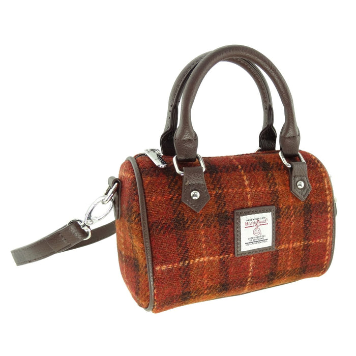 Harris Tweed Kilbride Mini Bowling Bag - Small Shoulder and Handbag - Heritage Of Scotland - MacLeod Tartan (COL015)