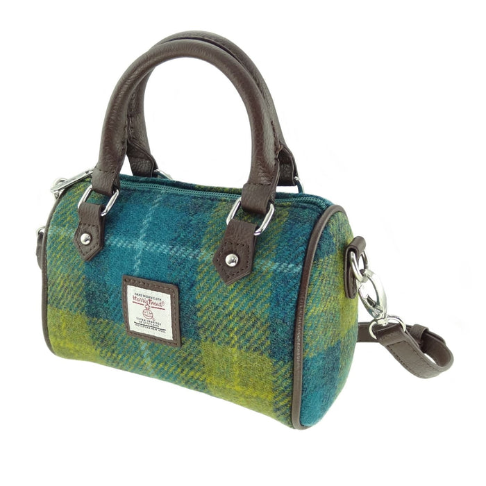 Harris Tweed Kilbride Mini Bowling Bag - Small Shoulder and Handbag - Heritage Of Scotland - MacLeod Tartan (COL015)