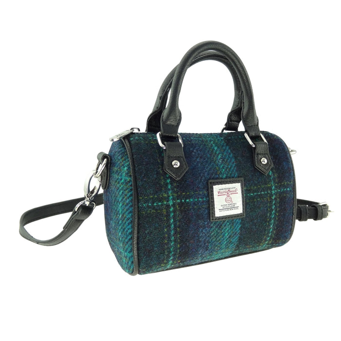 Harris Tweed Kilbride Mini Bowling Bag - Small Shoulder and Handbag - Heritage Of Scotland - MacLeod Tartan (COL015)