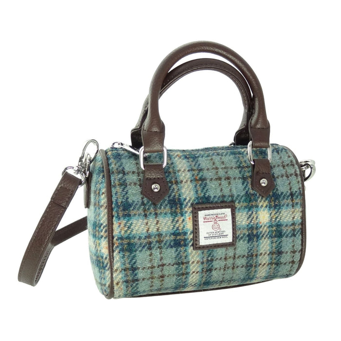 Harris Tweed Kilbride Mini Bowling Bag - Small Shoulder and Handbag - Heritage Of Scotland - MacLeod Tartan (COL015)