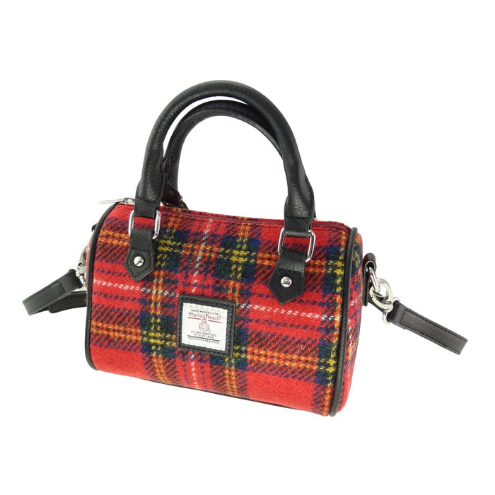 Harris Tweed Kilbride Mini Bowling Bag - Small Shoulder and Handbag - Heritage Of Scotland - MacLeod Tartan (COL015)
