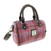 Harris Tweed Kilbride Mini Bowling Bag - Small Shoulder and Handbag - Heritage Of Scotland - Pink Check (COL103)