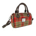 Harris Tweed Kilbride Mini Bowling Bag - Small Shoulder and Handbag - Heritage Of Scotland - Red & Green Tartan (COL141)