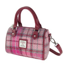 Harris Tweed Kilbride Mini Bowling Bag - Small Shoulder and Handbag - Vibrant Pink Buchanan (COL138) - Heritage Of Scotland -