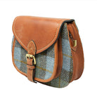 Harris Tweed Ladies Leather Shoulder Bag – Lovat Check & Tan - Heritage Of Scotland - Lovat Check / Tan
